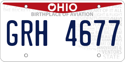 OH license plate GRH4677