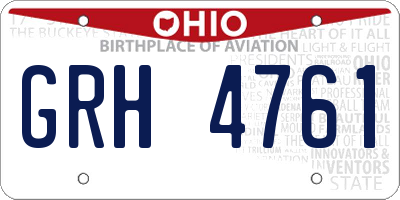 OH license plate GRH4761