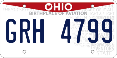 OH license plate GRH4799