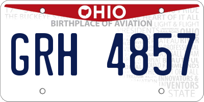 OH license plate GRH4857