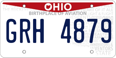 OH license plate GRH4879