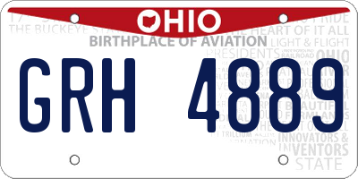 OH license plate GRH4889