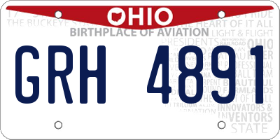 OH license plate GRH4891