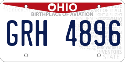 OH license plate GRH4896