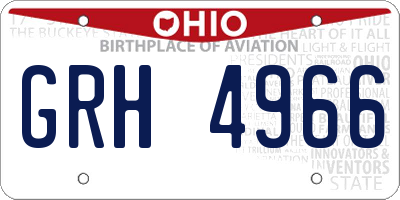 OH license plate GRH4966