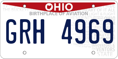 OH license plate GRH4969