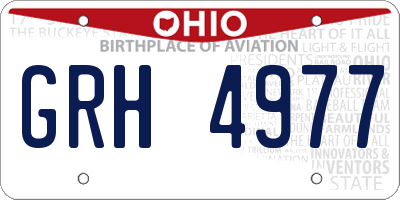 OH license plate GRH4977