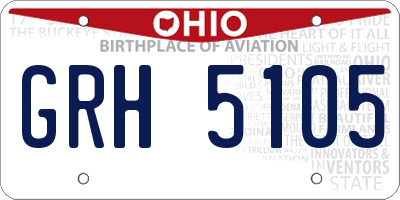 OH license plate GRH5105
