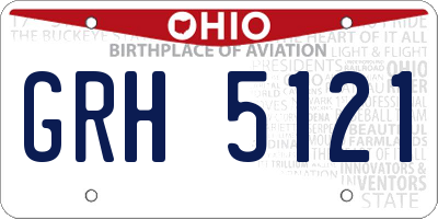 OH license plate GRH5121
