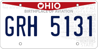 OH license plate GRH5131