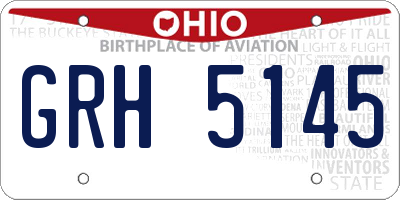 OH license plate GRH5145