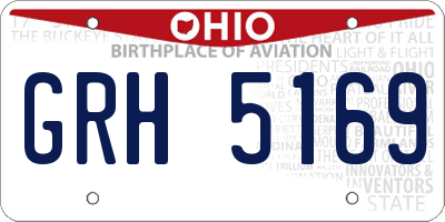 OH license plate GRH5169