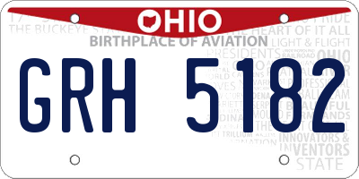 OH license plate GRH5182