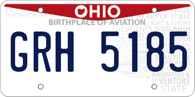 OH license plate GRH5185