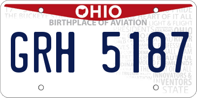 OH license plate GRH5187