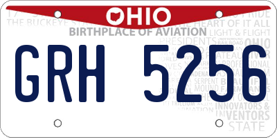 OH license plate GRH5256