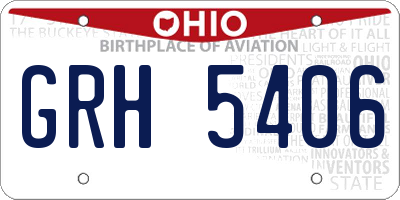 OH license plate GRH5406