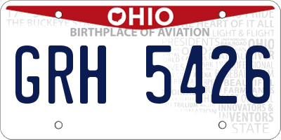 OH license plate GRH5426