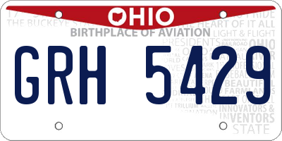 OH license plate GRH5429