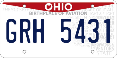 OH license plate GRH5431