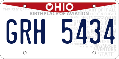 OH license plate GRH5434