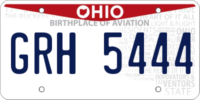 OH license plate GRH5444