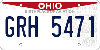 OH license plate GRH5471