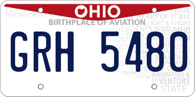 OH license plate GRH5480