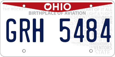 OH license plate GRH5484