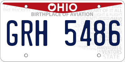 OH license plate GRH5486