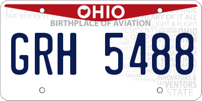 OH license plate GRH5488