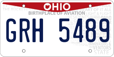 OH license plate GRH5489