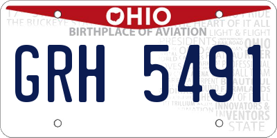 OH license plate GRH5491