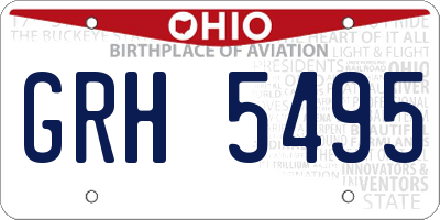 OH license plate GRH5495