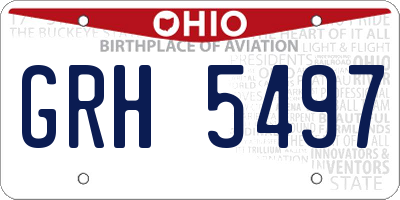 OH license plate GRH5497