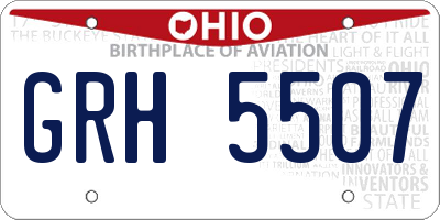 OH license plate GRH5507