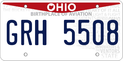 OH license plate GRH5508