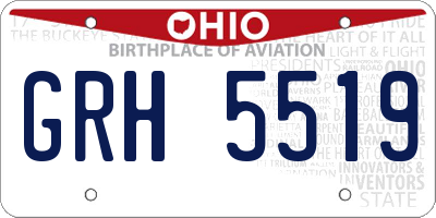 OH license plate GRH5519