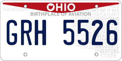 OH license plate GRH5526