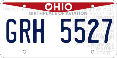 OH license plate GRH5527