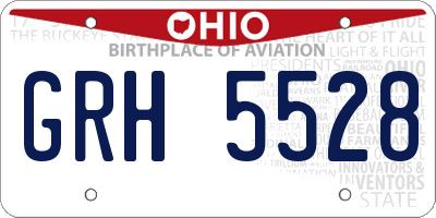 OH license plate GRH5528