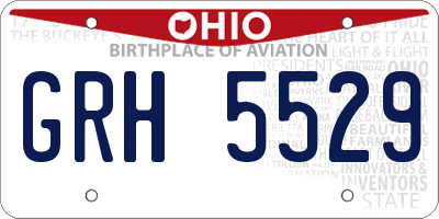 OH license plate GRH5529