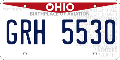 OH license plate GRH5530