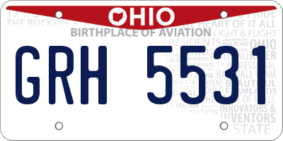 OH license plate GRH5531