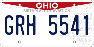 OH license plate GRH5541