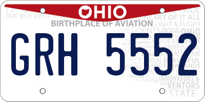 OH license plate GRH5552