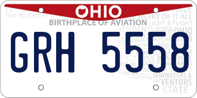 OH license plate GRH5558