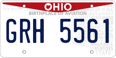 OH license plate GRH5561