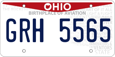 OH license plate GRH5565