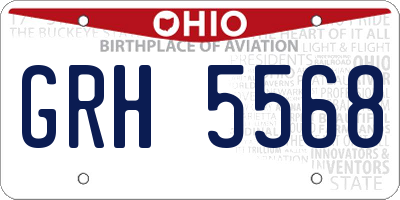 OH license plate GRH5568